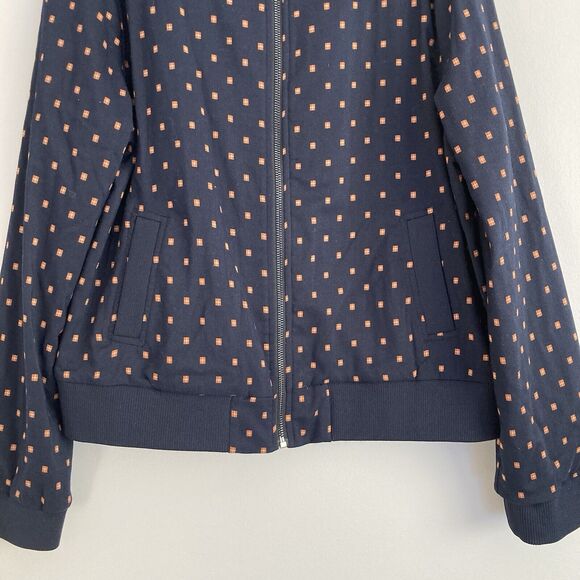 Anthropologie Harlyn Womens Full Zip Jacket Navy Orange Size XL Pockets Casual - Picture 4 of 10